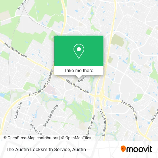 The Austin Locksmith Service map