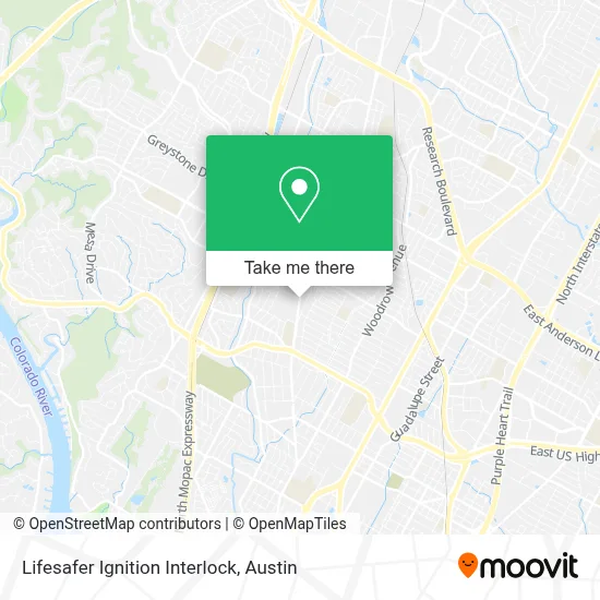 Lifesafer Ignition Interlock map