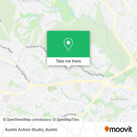 Austin Actors Studio map
