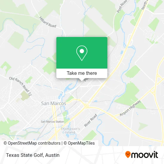 Texas State Golf map