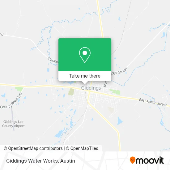 Giddings Water Works map