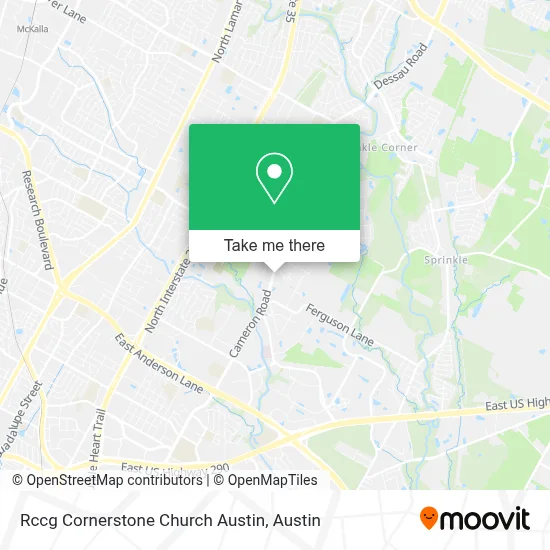 Rccg Cornerstone Church Austin map