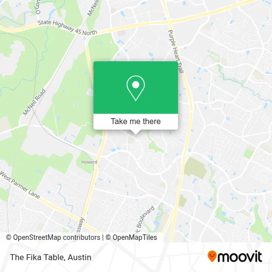 The Fika Table map