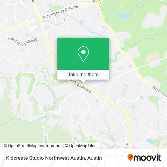 Kidcreate Studio Northwest Austin map