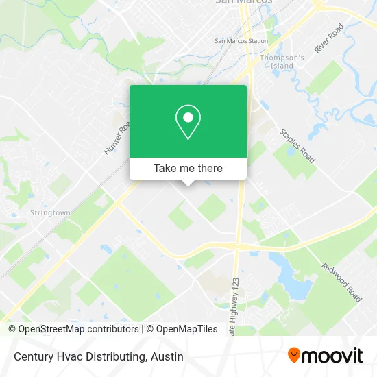 Century Hvac Distributing map