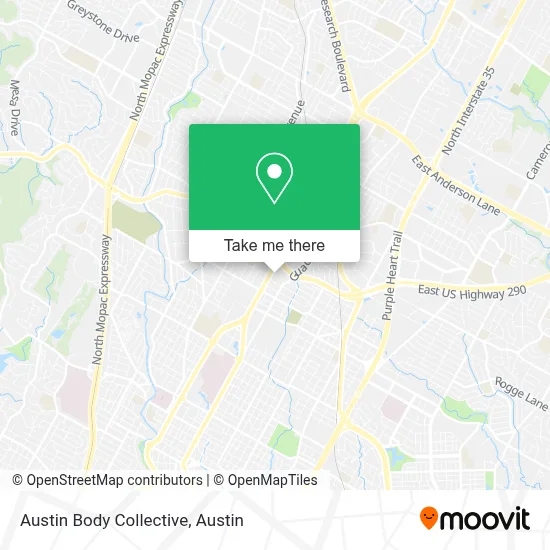 Austin Body Collective map