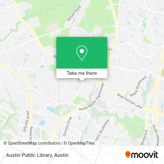 Austin Public Library map