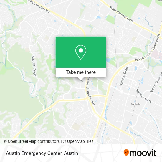 Austin Emergency Center map