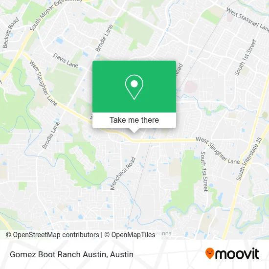 Gomez Boot Ranch Austin map