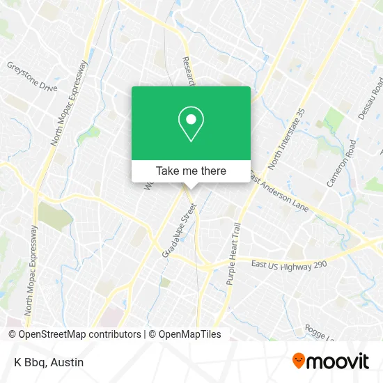 K Bbq map