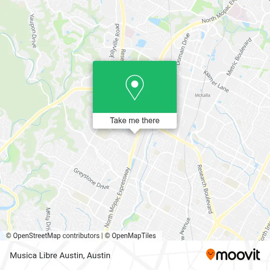 Musica Libre Austin map
