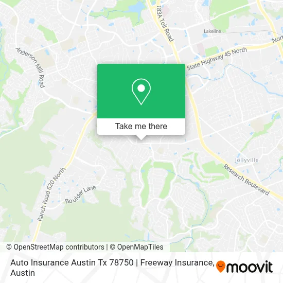 Auto Insurance Austin Tx 78750 | Freeway Insurance map
