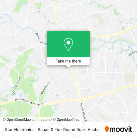 Star Electronics I Repair & Fix - Round Rock map