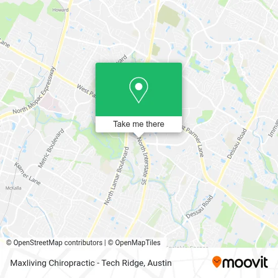 Maxliving Chiropractic - Tech Ridge map
