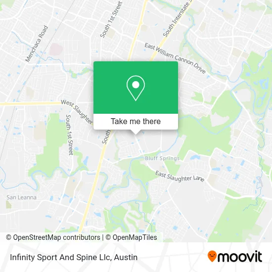 Infinity Sport And Spine Llc map