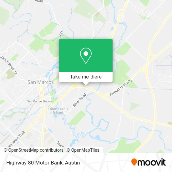 Highway 80 Motor Bank map