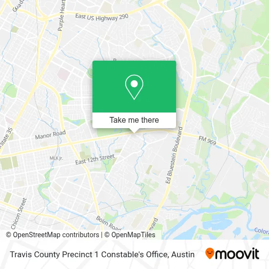 Travis County Precinct 1 Constable's Office map