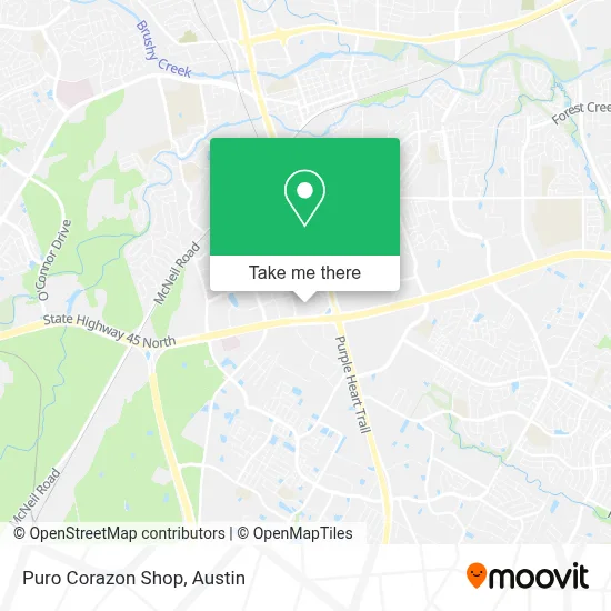 Puro Corazon Shop map