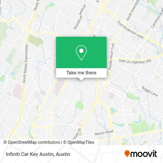 Infiniti Car Key Austin map