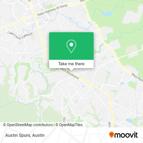 Austin Spurs map