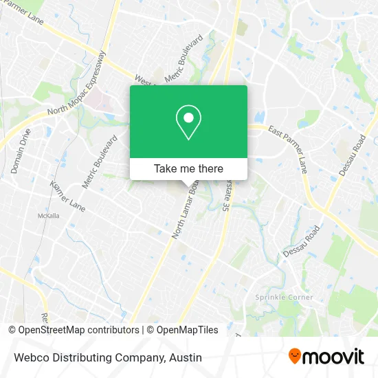 Webco Distributing Company map