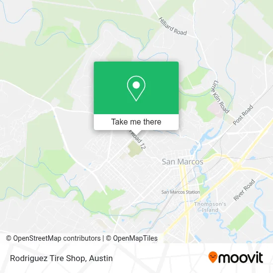 Rodriguez Tire Shop map