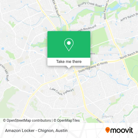 Amazon Locker - Chignon map