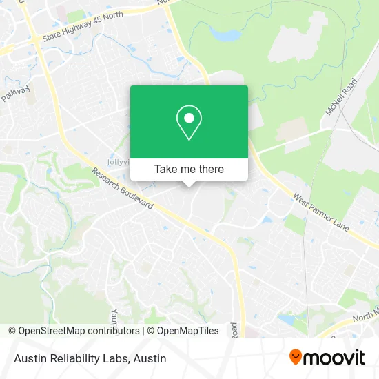 Austin Reliability Labs map