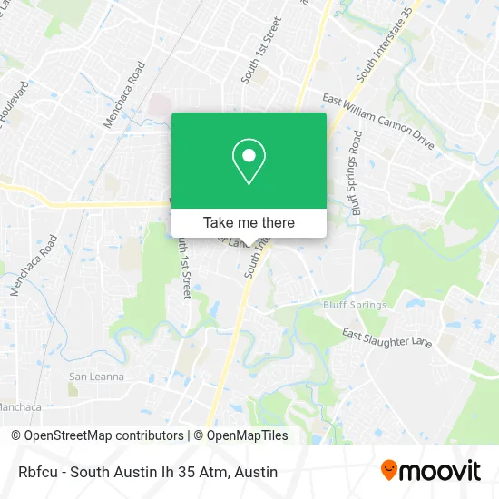 Rbfcu - South Austin Ih 35 Atm map