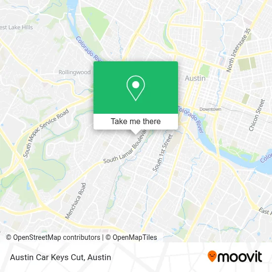 Austin Car Keys Cut map