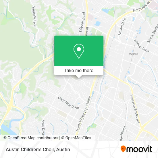 Austin Children's Choir map