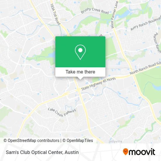Sam's Club Optical Center map