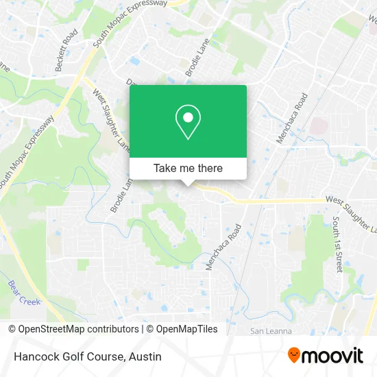 Hancock Golf Course map
