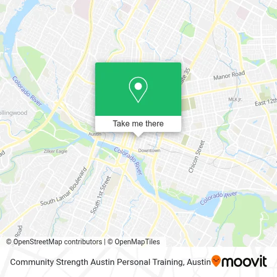 Community Strength Austin Personal Training map