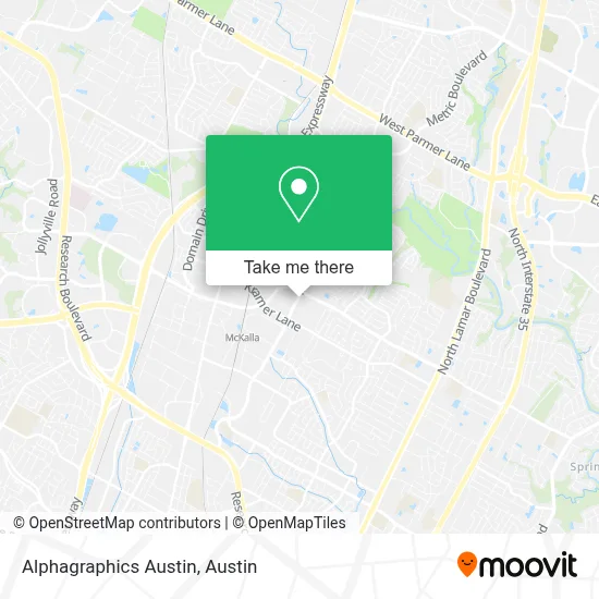 Alphagraphics Austin map