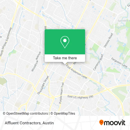 Affluent Contractors map