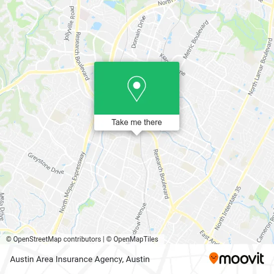Austin Area Insurance Agency map