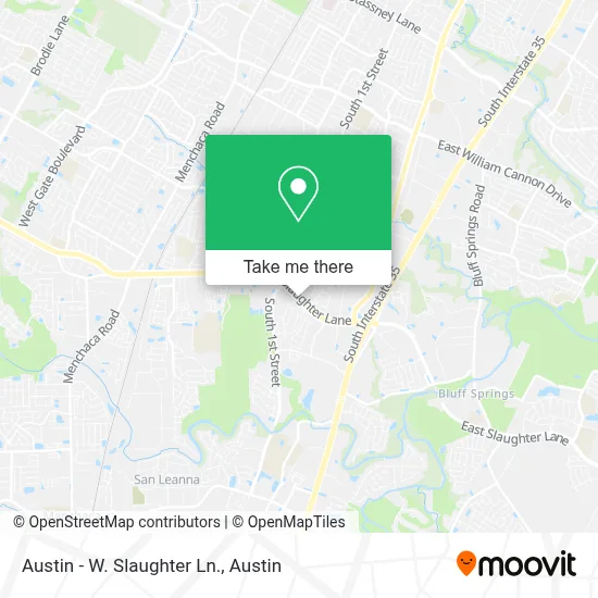 Austin - W. Slaughter Ln. map