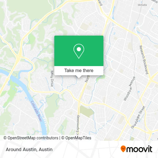 Around Austin map