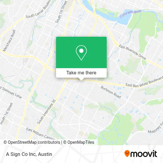 A Sign Co Inc map