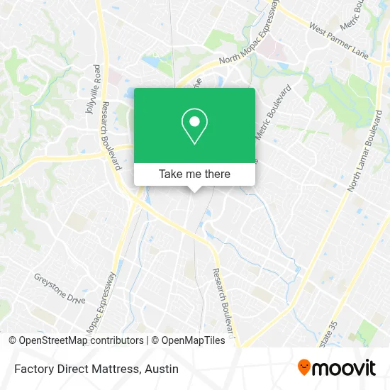 Factory Direct Mattress map