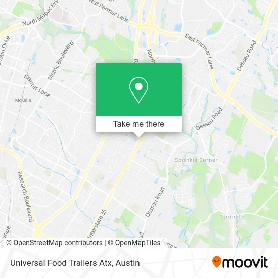 Universal Food Trailers Atx map