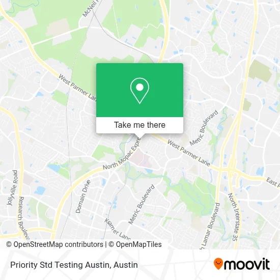 Priority Std Testing Austin map