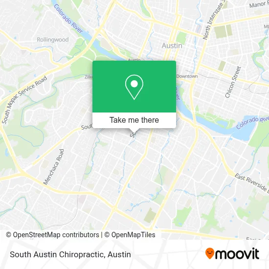 South Austin Chiropractic map