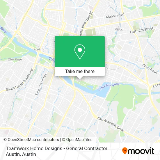 Teamwork Home Designs - General Contractor Austin map