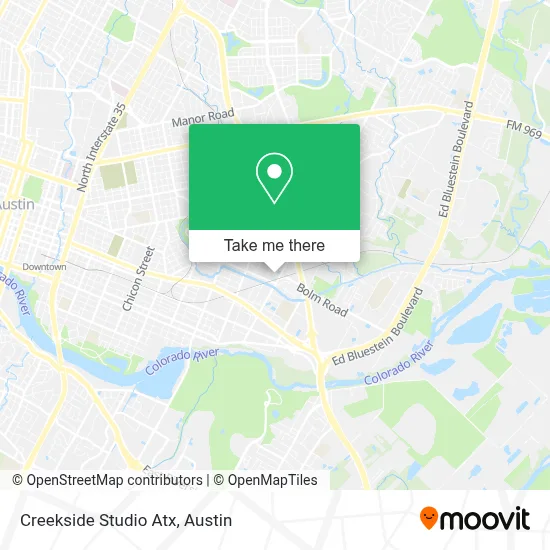 Creekside Studio Atx map