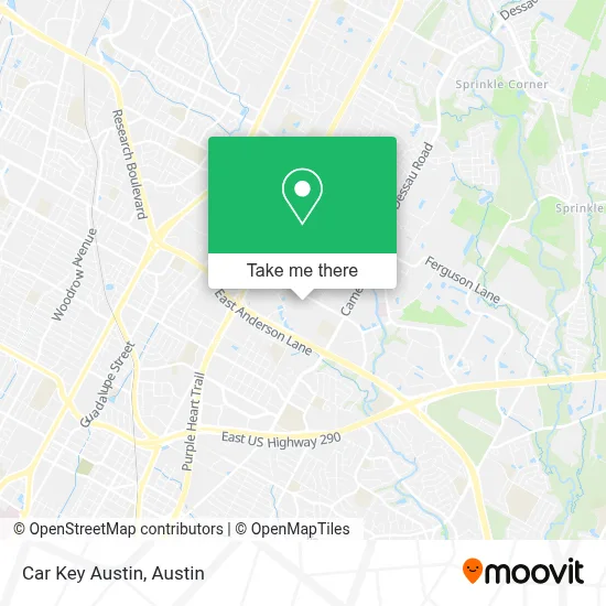 Car Key Austin map