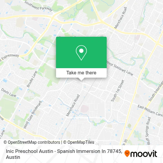 Inic Preschool Austin - Spanish Immersion In 78745 map