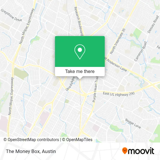 The Money Box map