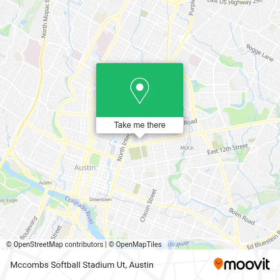 Mccombs Softball Stadium Ut map